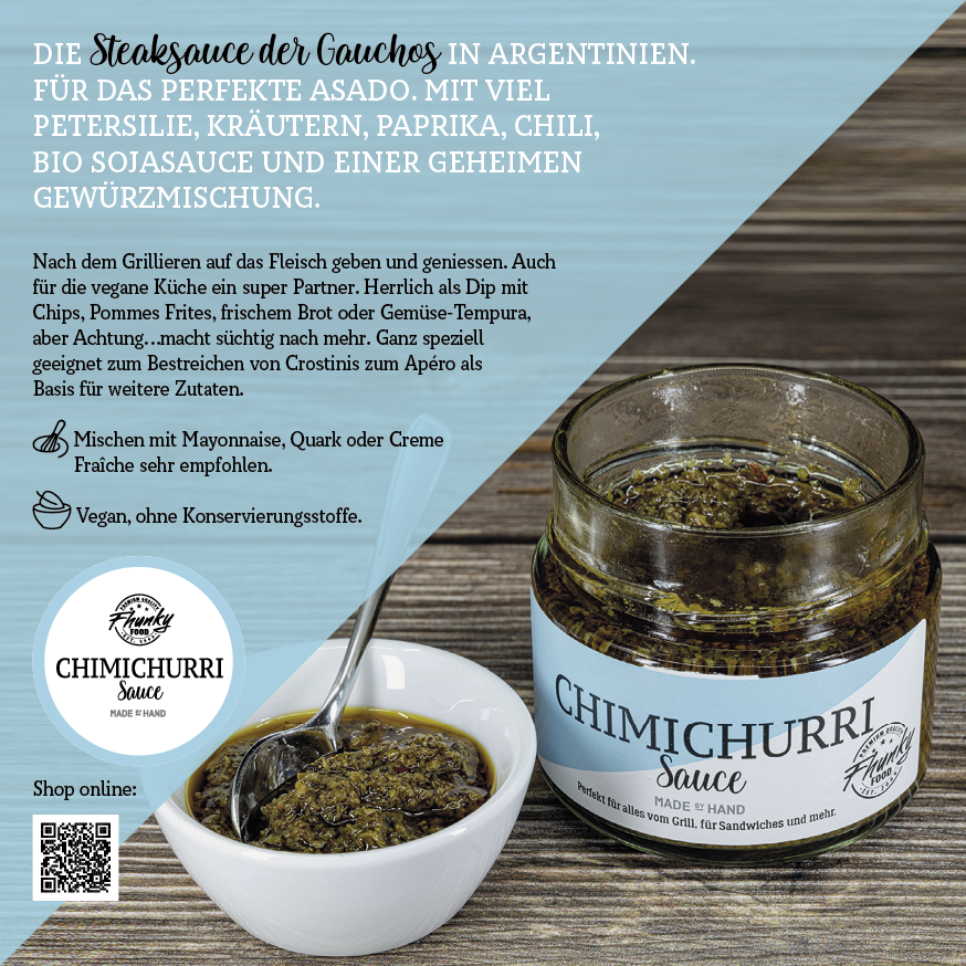 Fhunky Food Chimichurri Sauce - Argentinische Kräutersauce mit Petersilie, Knoblauch und Gewürzen