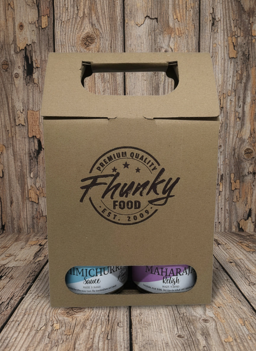 "Fhunky Food Saucen Set Geschenk - Premium Gourmet-Saucen Deluxe Set in eleganter Geschenkverpackung"